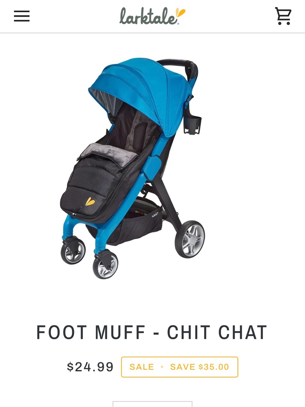 BRAND NEW! Larktale foot muff